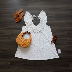 ASOS DESIGN Curve Broderie V Frill Layer Dress